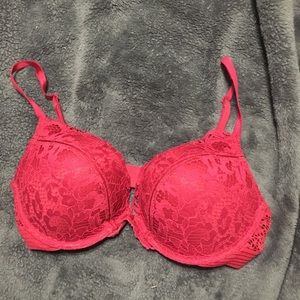 Victoria’s Secret red lace Bombshell Bra 34C